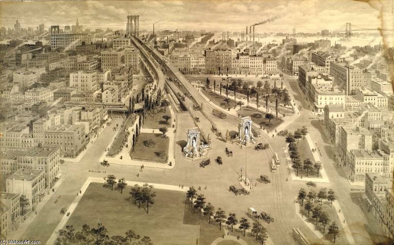 Brooklyn Plaza Of The Manhattan Bridge — Harry Pettit
