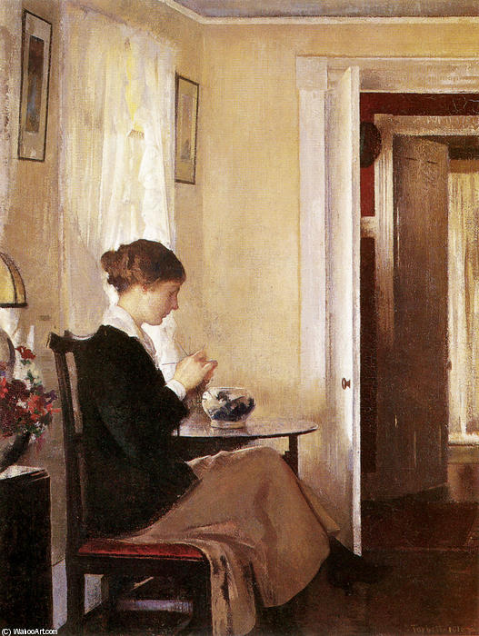 Josephine Knitting — Edmund Charles Tarbell