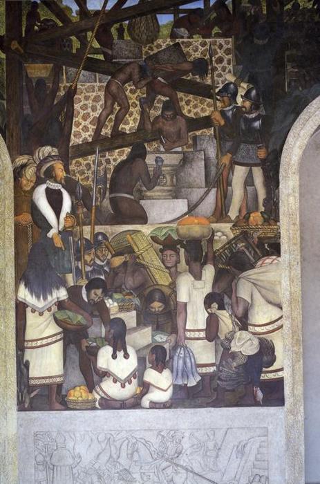 The History Of Cuernavaca And Morelos - The Enslavement Of The Indian And Constructiong The Cortez Palace 1 — Diego Rivera