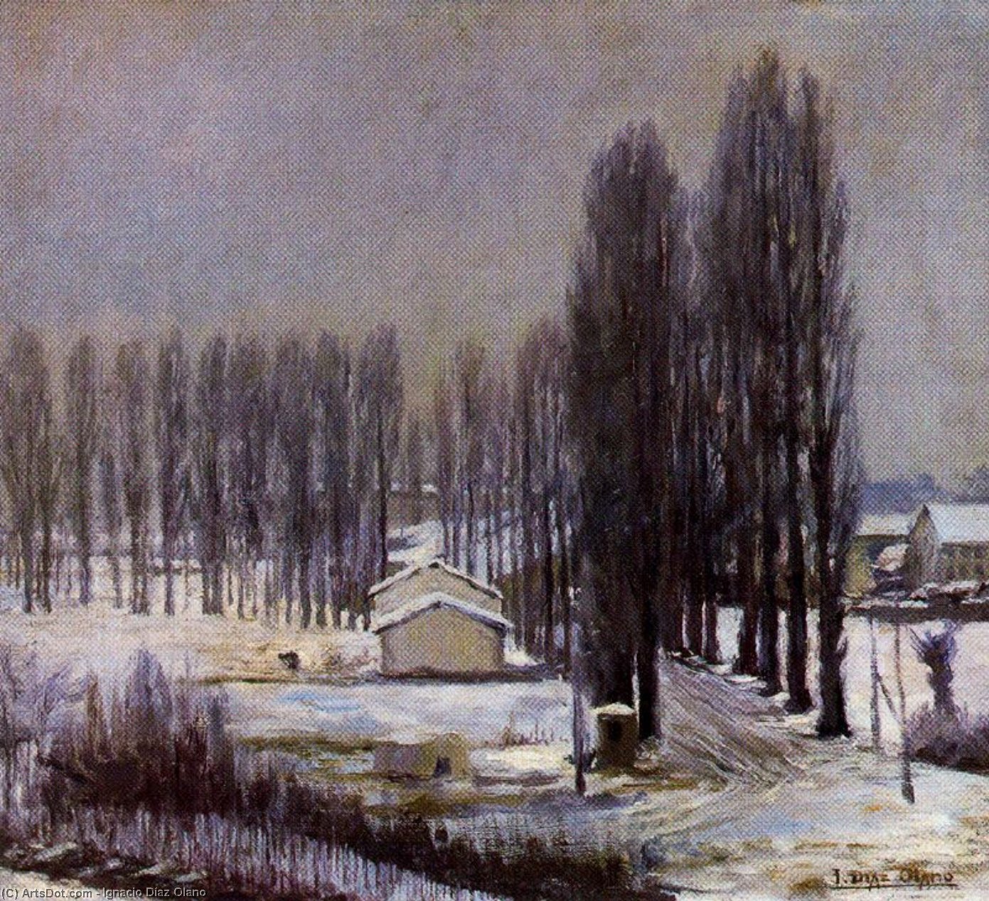 Snowy Landscape. Outskirts Of Vitoria — Ignacio Díaz Olano