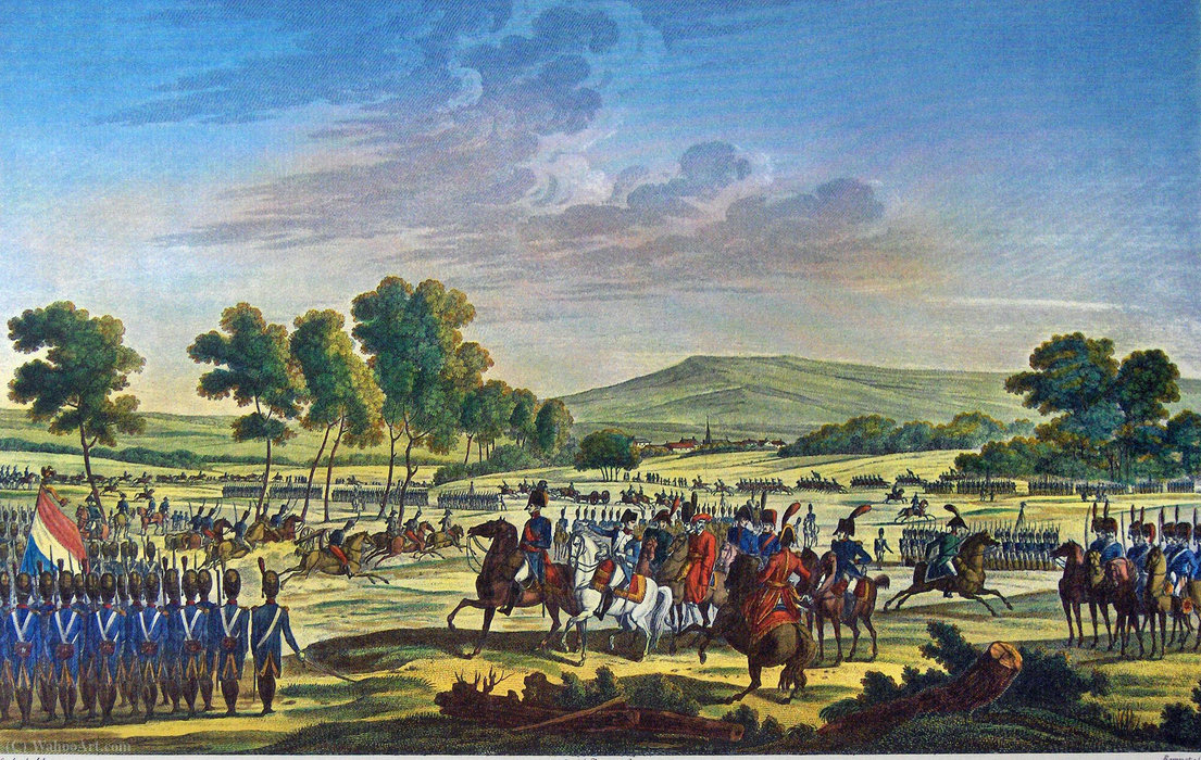 The Imperial Guard Marching In Front Of The Two Emperors At Tilsit — Antoine Charles Horace Vernet Aka Carle Vernet