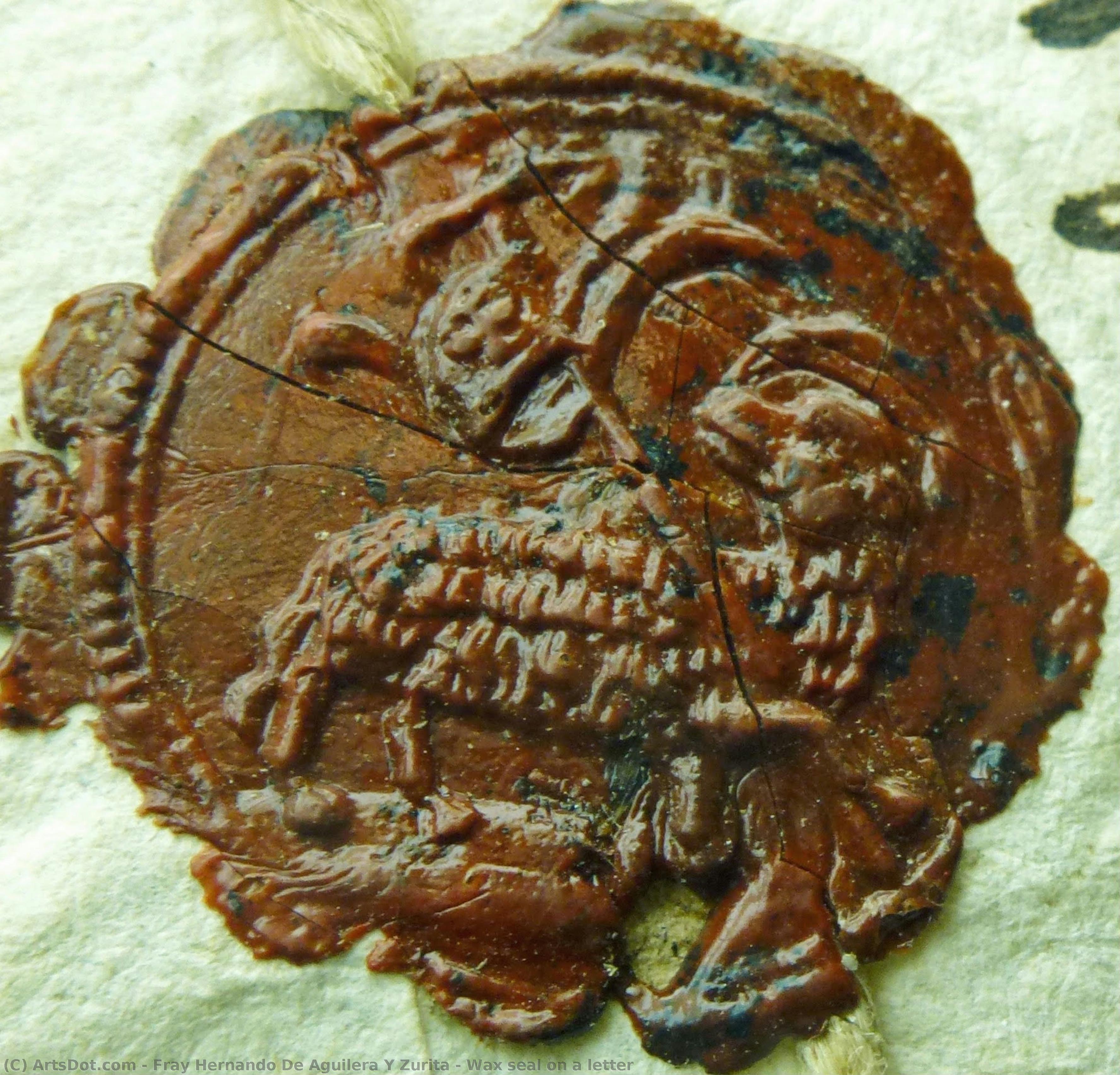 Wax Seal On A Letter — Fray Hernando De Aguilera Y Zurita