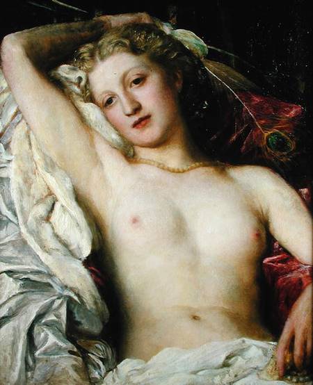 Girl With Peacock Fan — George Frederic Watts