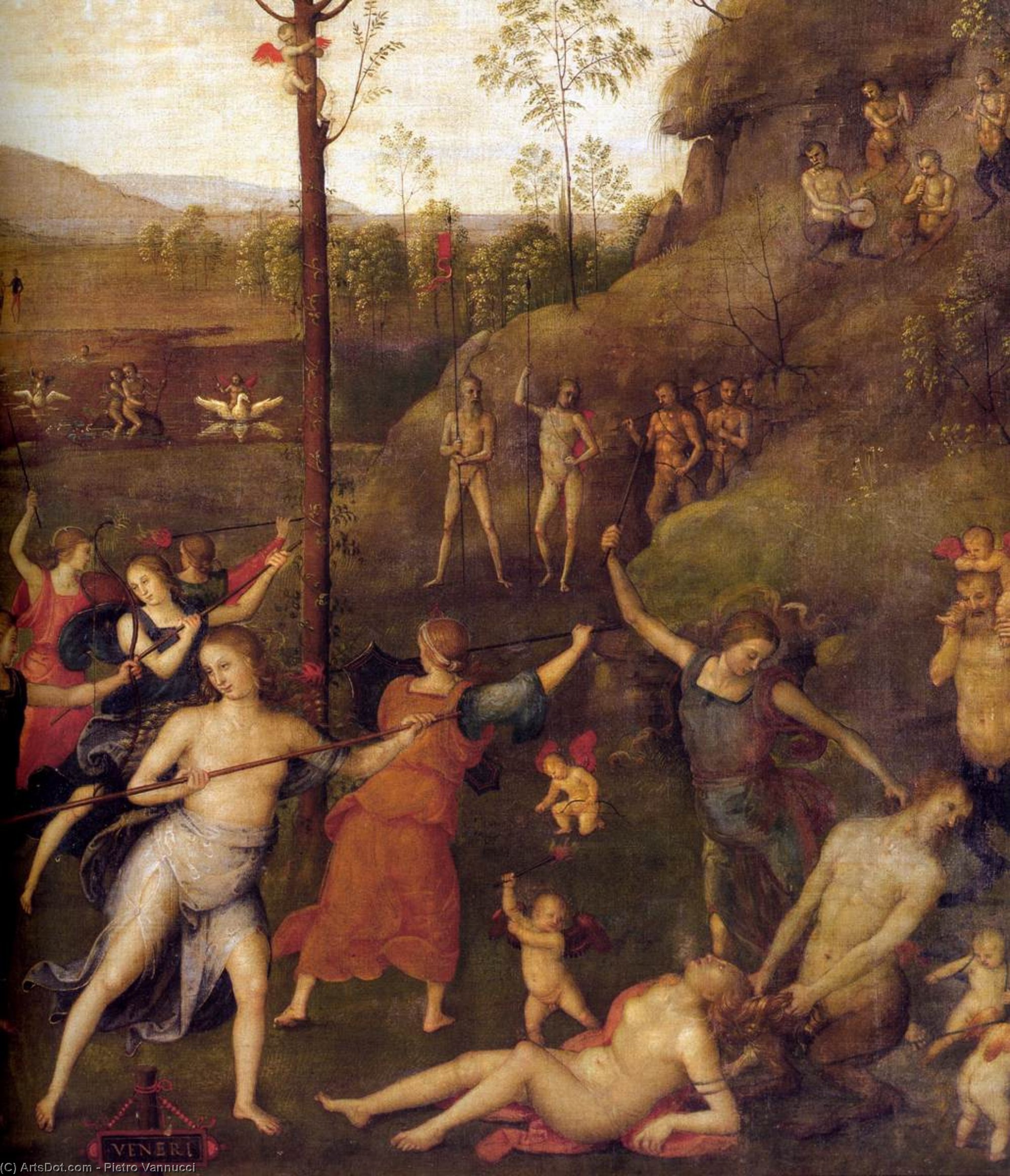 Kampf Der Liebe Und Keuschheit (detail) — Pietro Perugino