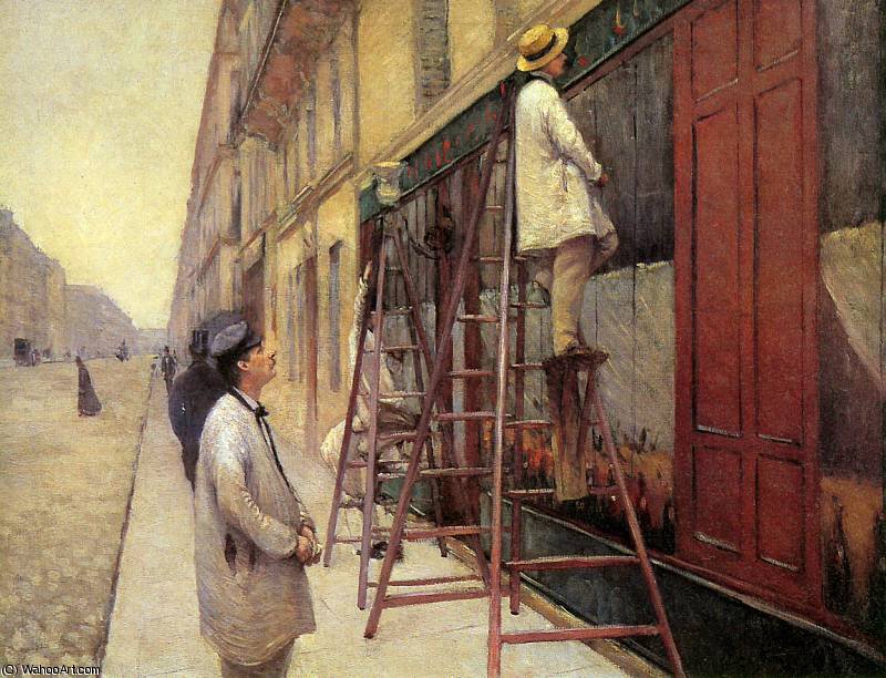 The Sign Painters Sun — Gustave Caillebotte
