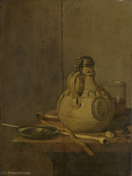Still Life With Jug Of Stoneware — Jan Jansz. Treck