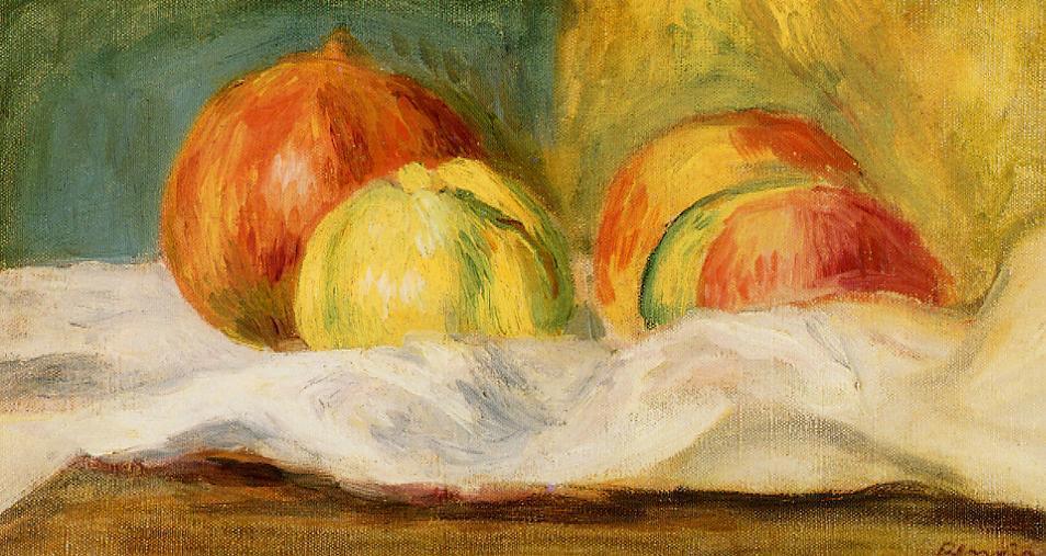 Still Life With Apples And Pomegranates — Pierre-auguste Renoir