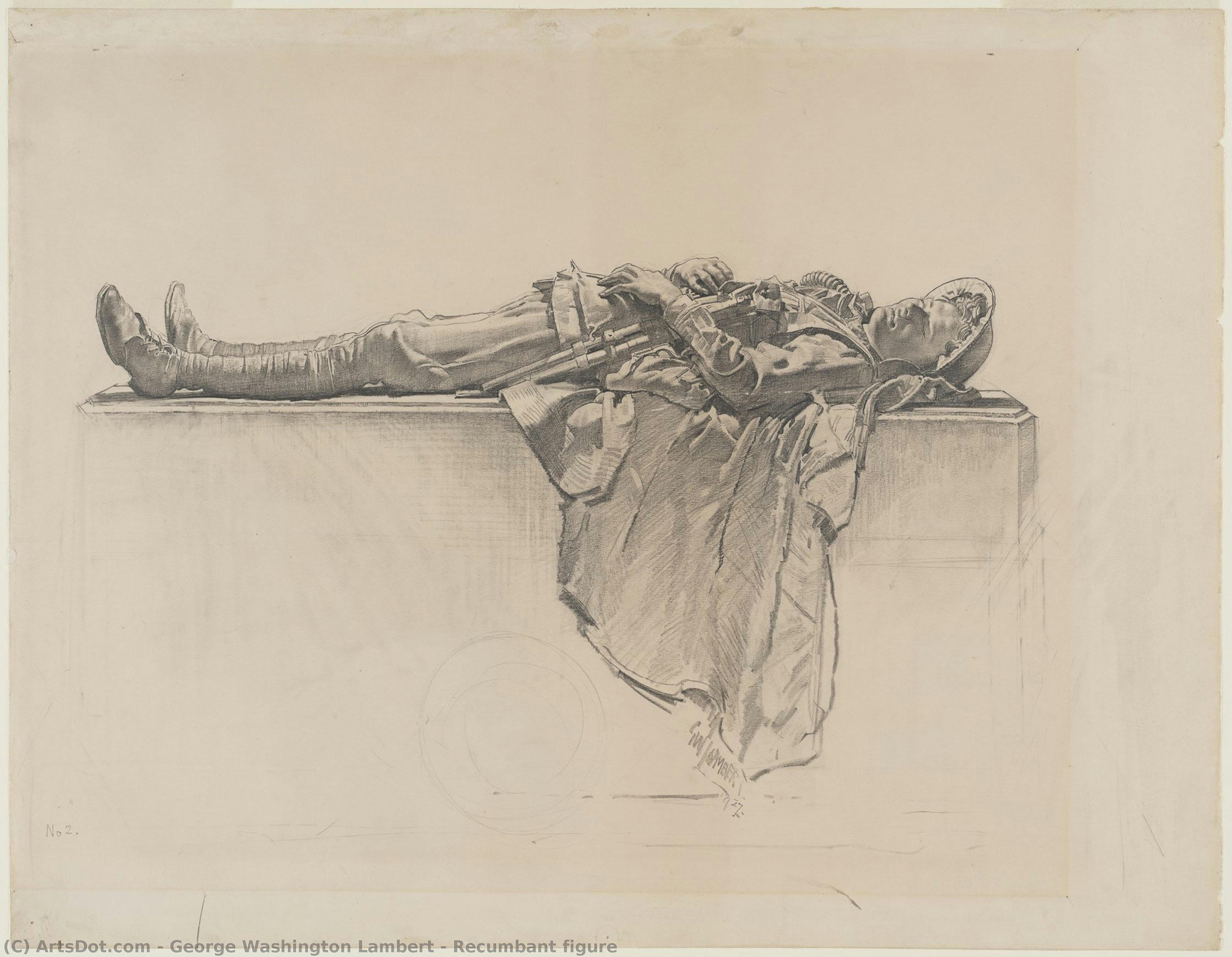 Recumbant Figure — George Washington Thomas Lambert
