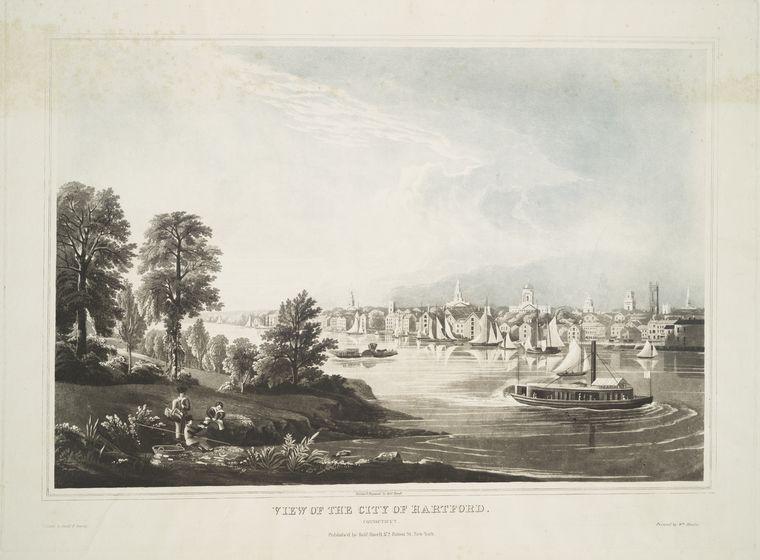 View Of The City Of Hartford. Connecticut — Robert Havell