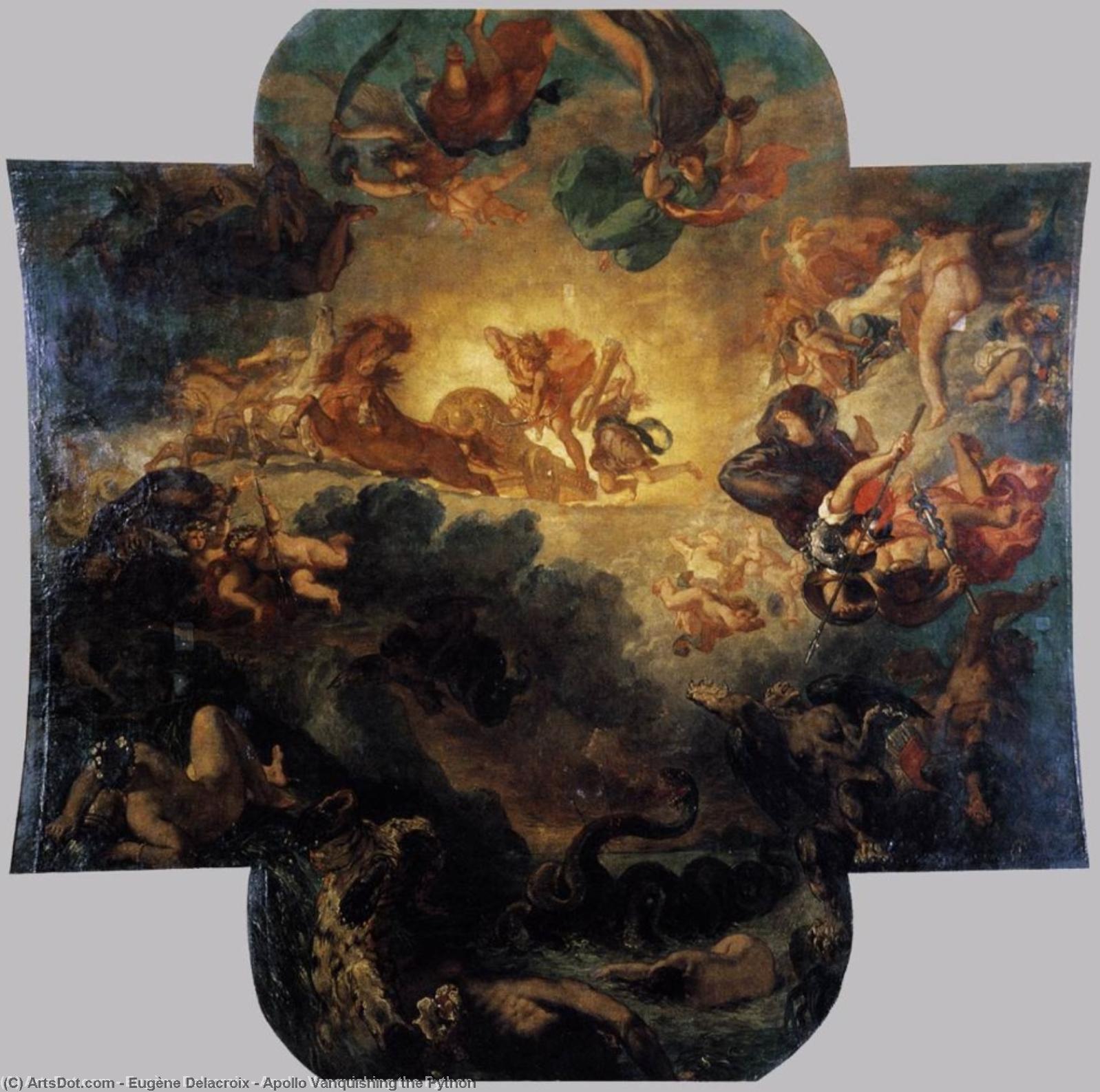 Apollo Vanquishing The Python — Эжен Делакруа