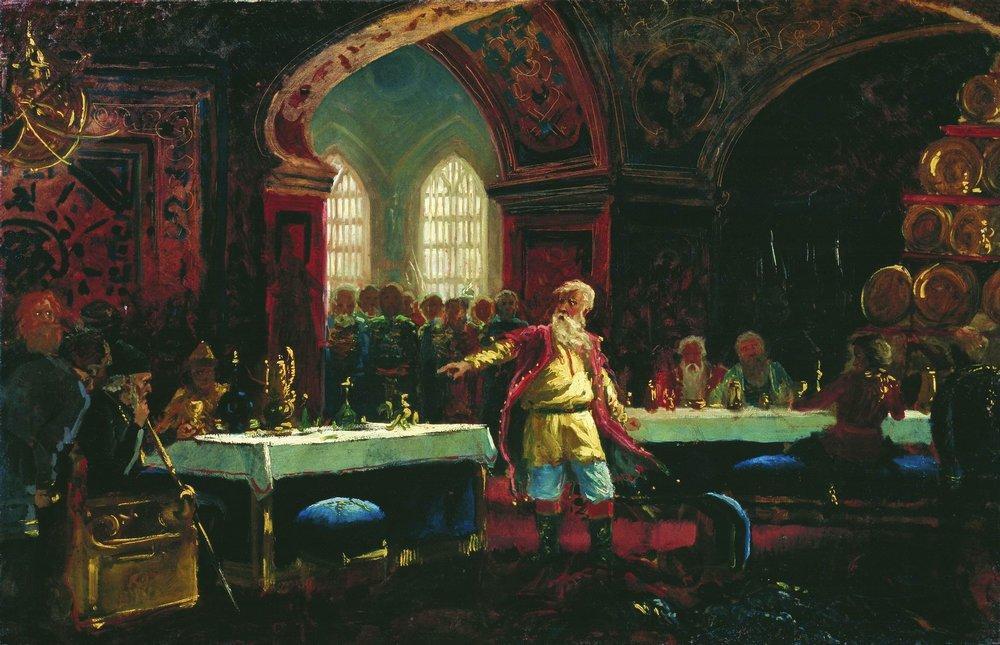 Prince Repin At The Banquet Of Ivan The Terrible — Konstantin Yegorovich Makovsky