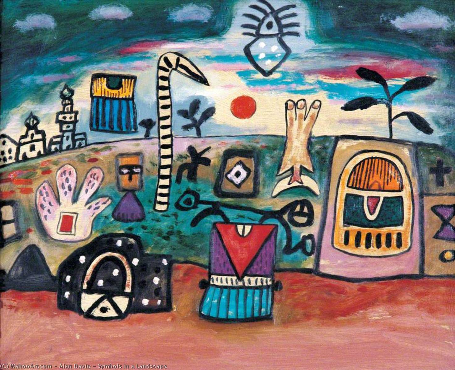 Symbols In A Landscape — Alan Davie