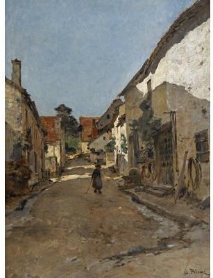 Walking Through The Village — Leon Germain Pelouse
