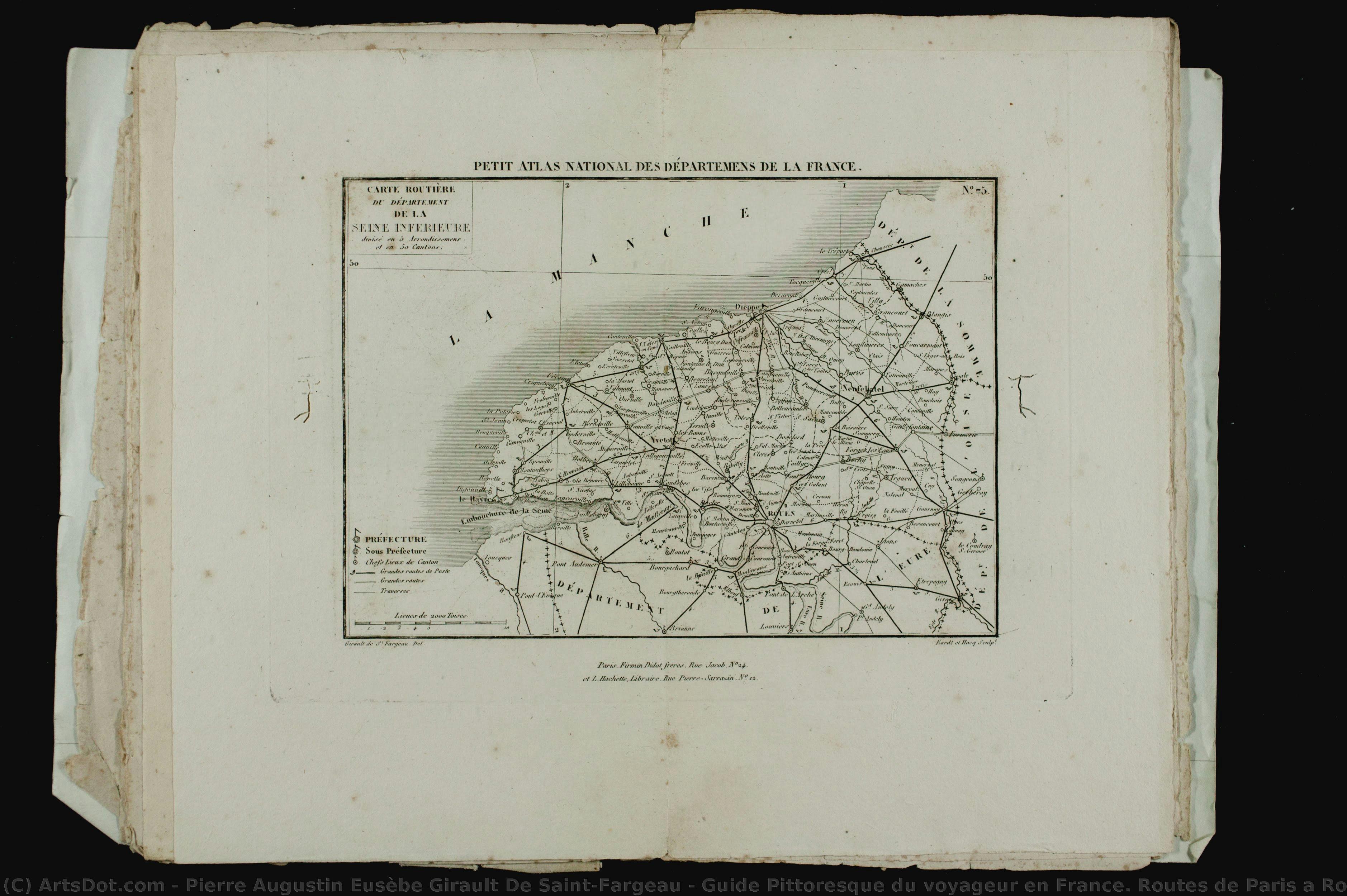 Guide Pittoresque Du Voyageur En France. Routes De Paris A Rouen Et Au Havre — Pierre Augustin Eusebe Girault De Saint-fargeau