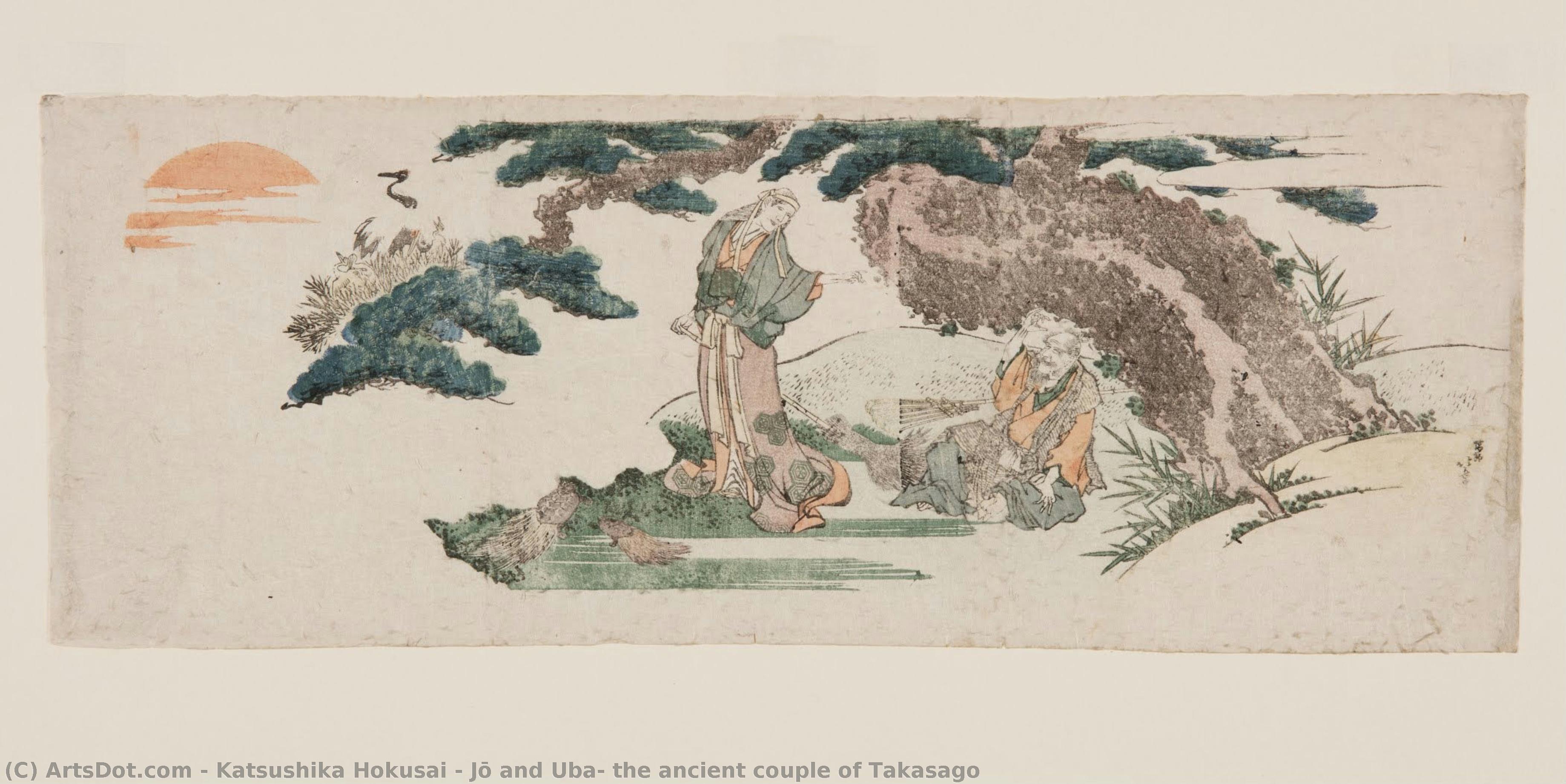 Jō And Uba, The Ancient Couple Of Takasago — Katsushika Hokusai