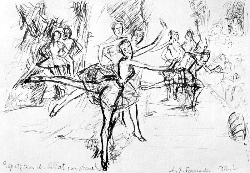 Repetition Of The Diaghilev Ballet — Mikhail Fiodorovich Larionov
