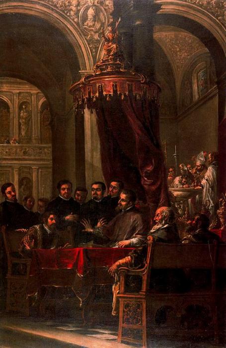 San Ambrosio Conviertiendo Y Bautizando A San Agustín — Juan De Valdés Leal
