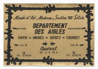 Department Of Eagles (david Ingres Wiertz Courbet) (département Des Aigles ) — Marcel Broodthaers