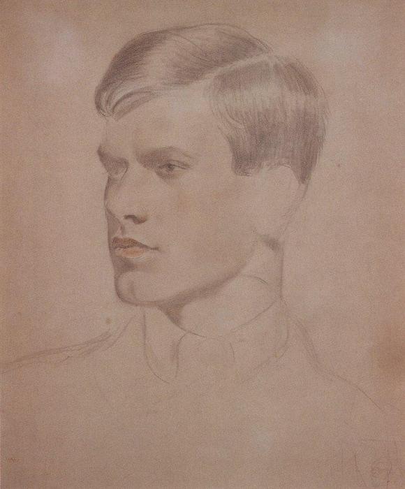Porträt Von K.b. Kustodiev — Boris Michailowitsch Kustodijew