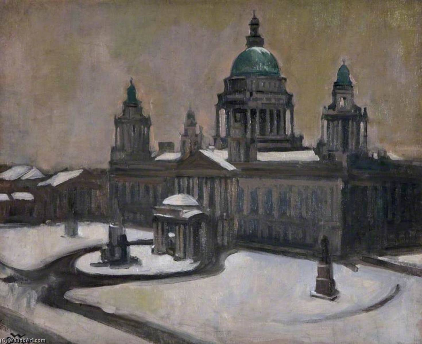 The City Hall Under Snow — William Conor