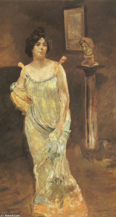 Bildnis Elsa Asenijeff Im Abendkleid — Max Klinger