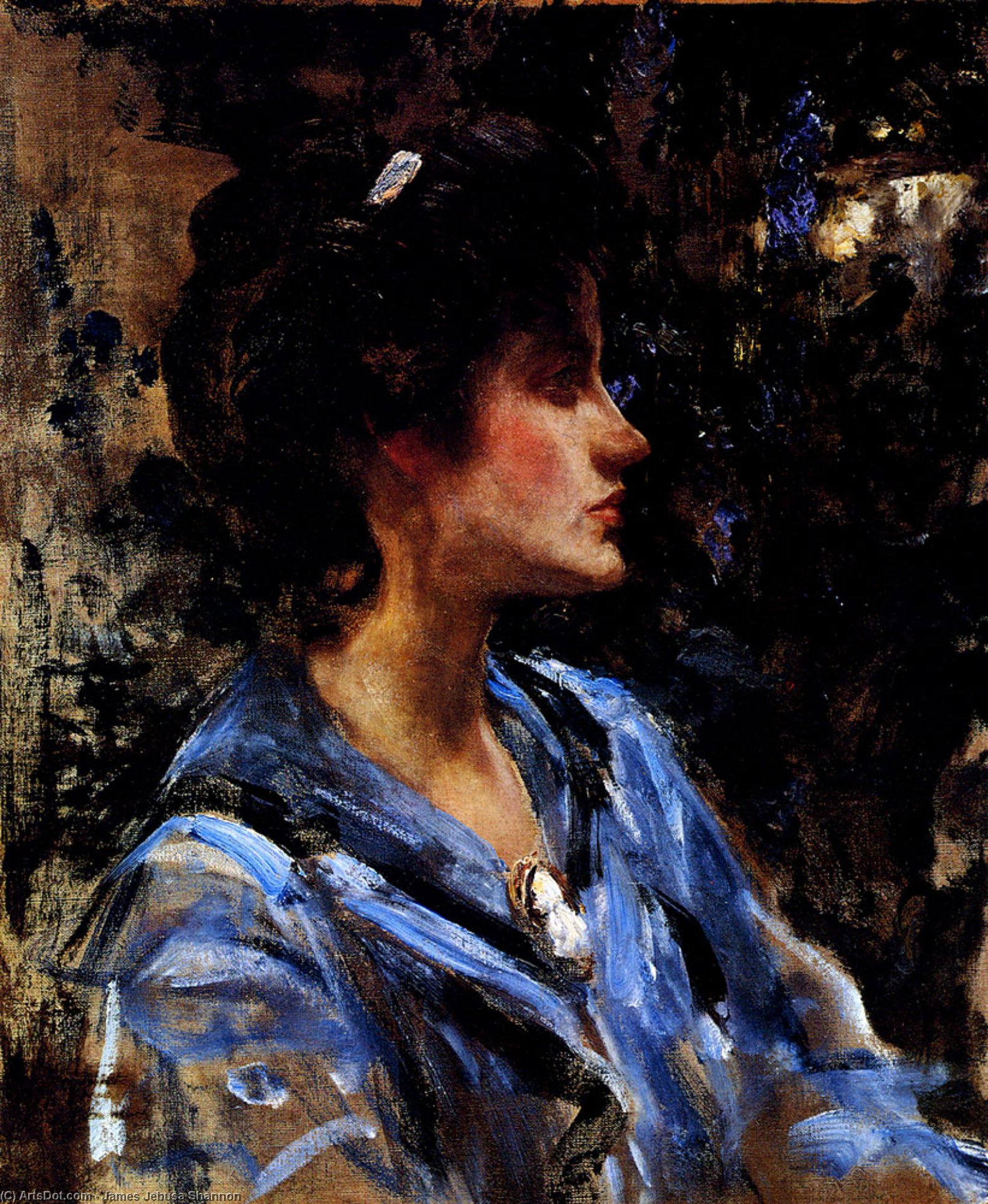 Young Woman In Blue — サー・ジェームズ・ジェブサ・シャノン