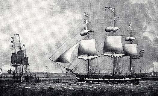 Cumberland In The Mersey, (painting) — Robert W. Salmon