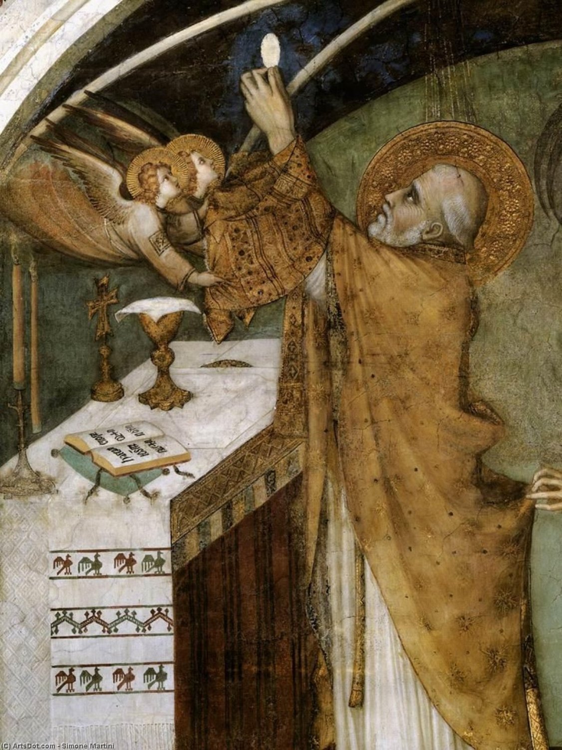 Miraculous Mass (detail) — Simone Martini