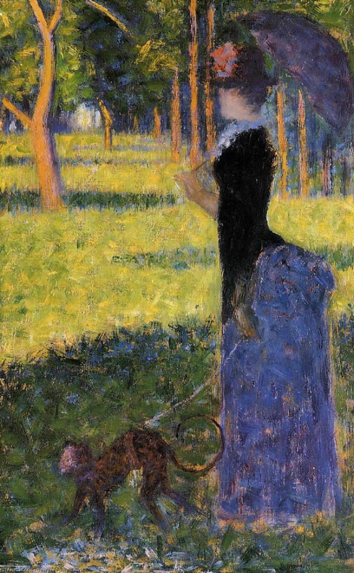 Woman With A Monkey — Georges Seurat