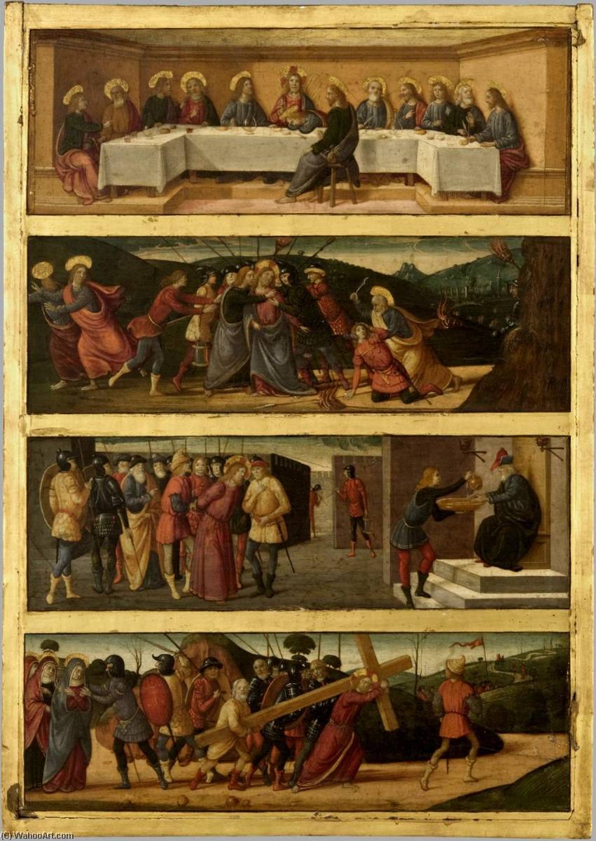 The Last Supper The Betrayal Of Christ Christ Before Pilate Christ Carrying The Cross — Biagio D'antonio Tucci