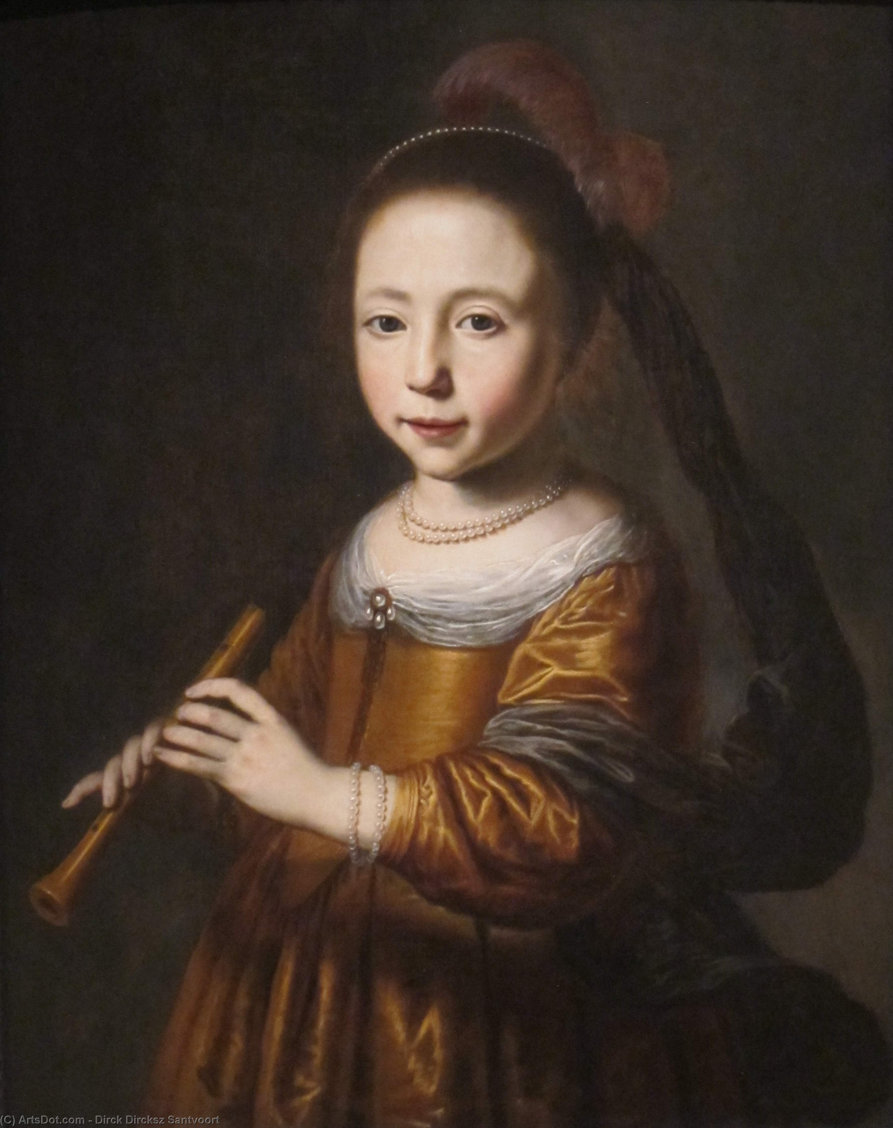 Portrait Of Elizabeth Spiegel — Dirck Dircksz Van Santvoort