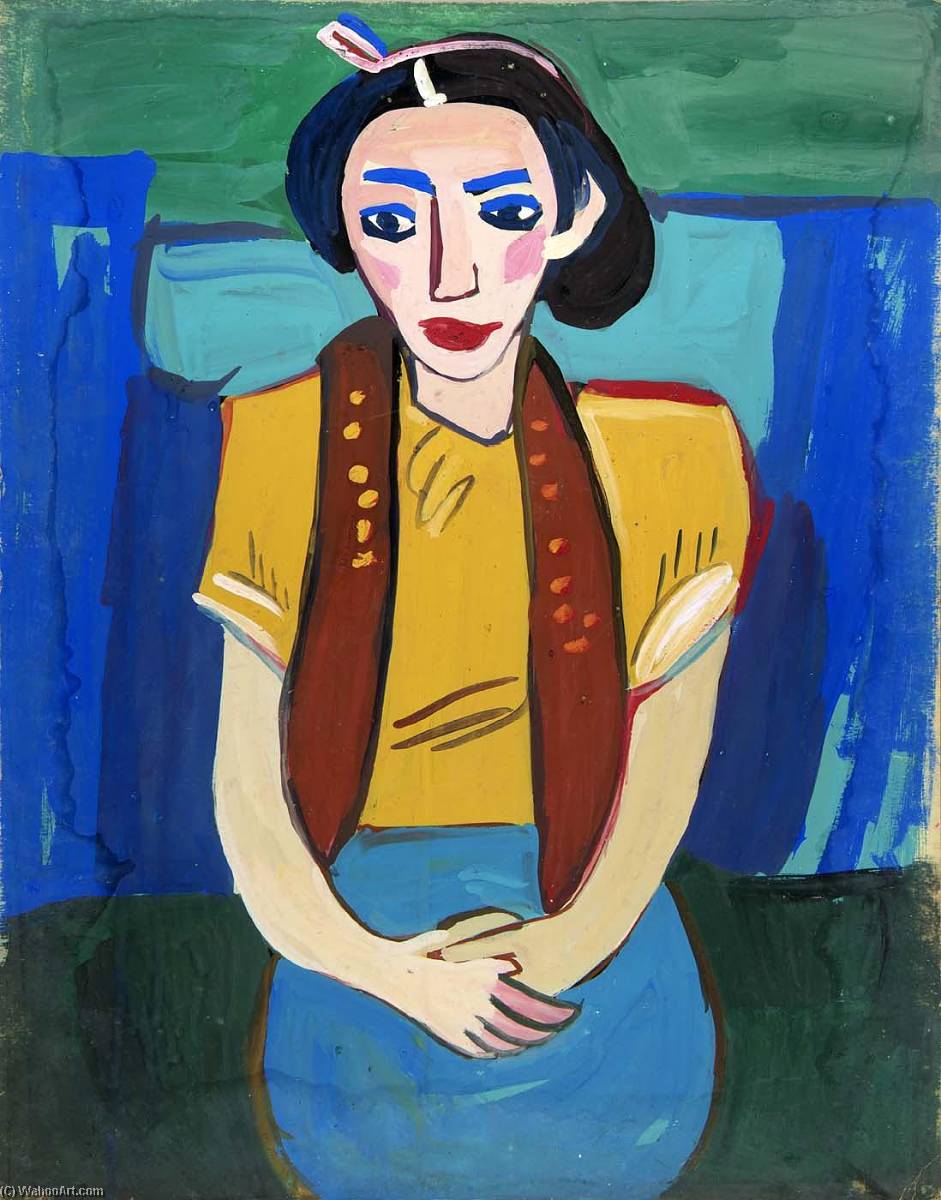 Seated Woman With Yellow Blouse — William H. Johnson
