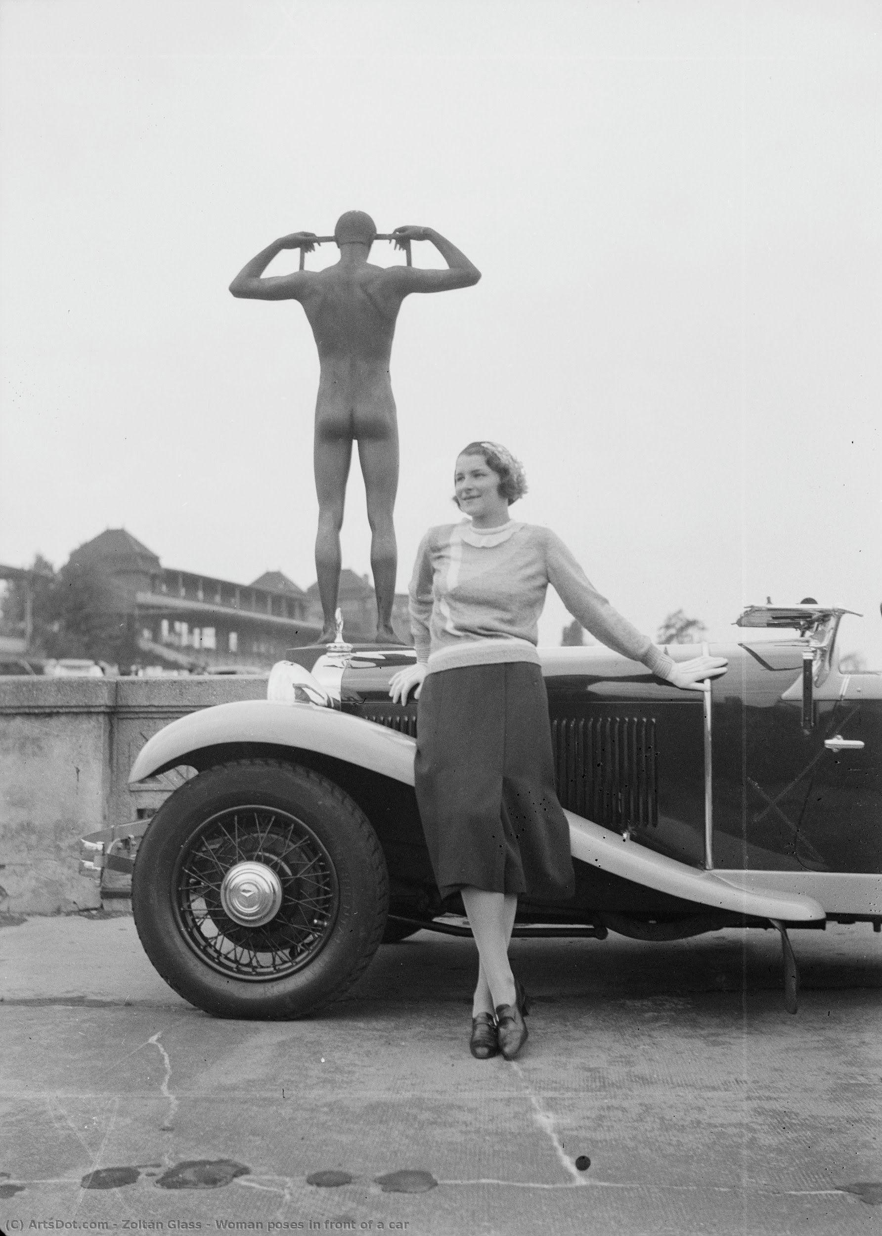 Woman Poses In Front Of A Car — Zoltán Glass