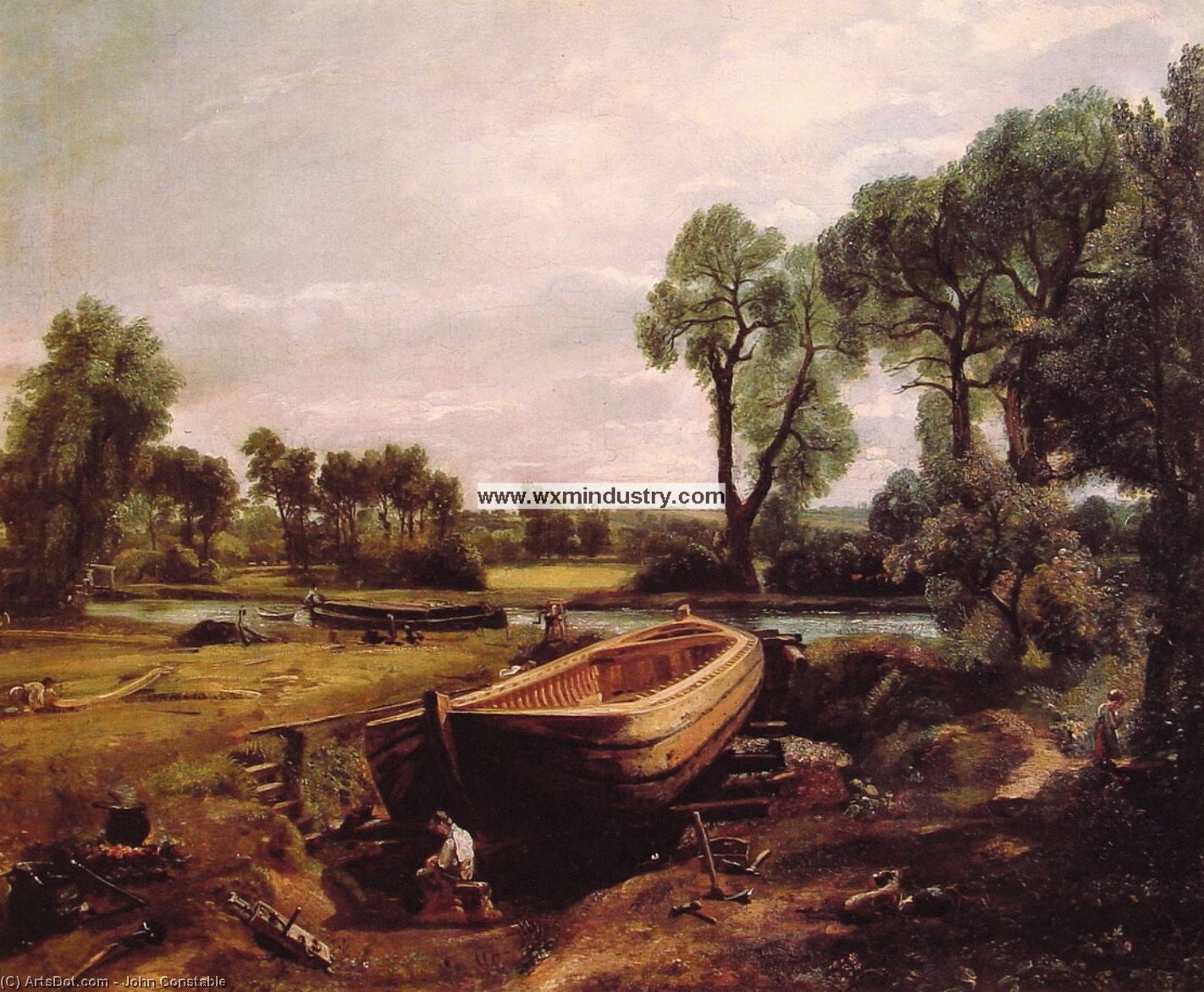 Boat-building On The Stour — Джон Констебл