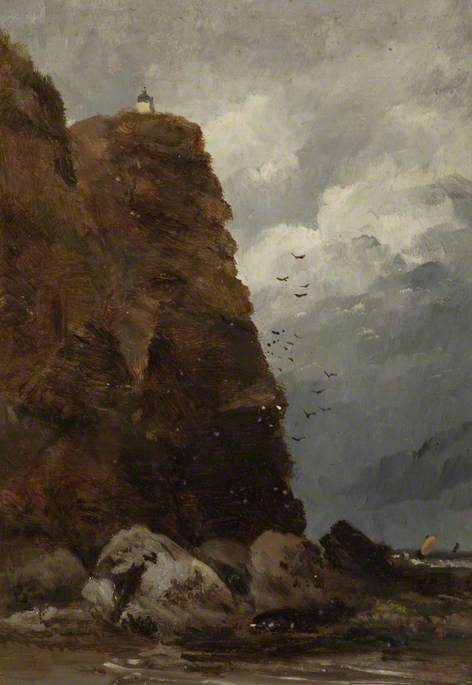 Cliffs With Lookout — George Hornblower Simms