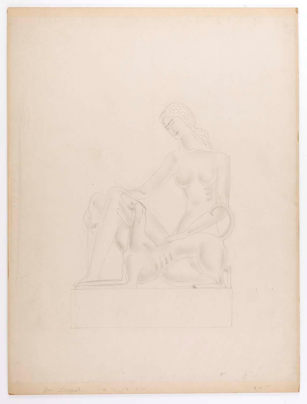 (seated Woman And Dog) — Marguerite Zorach