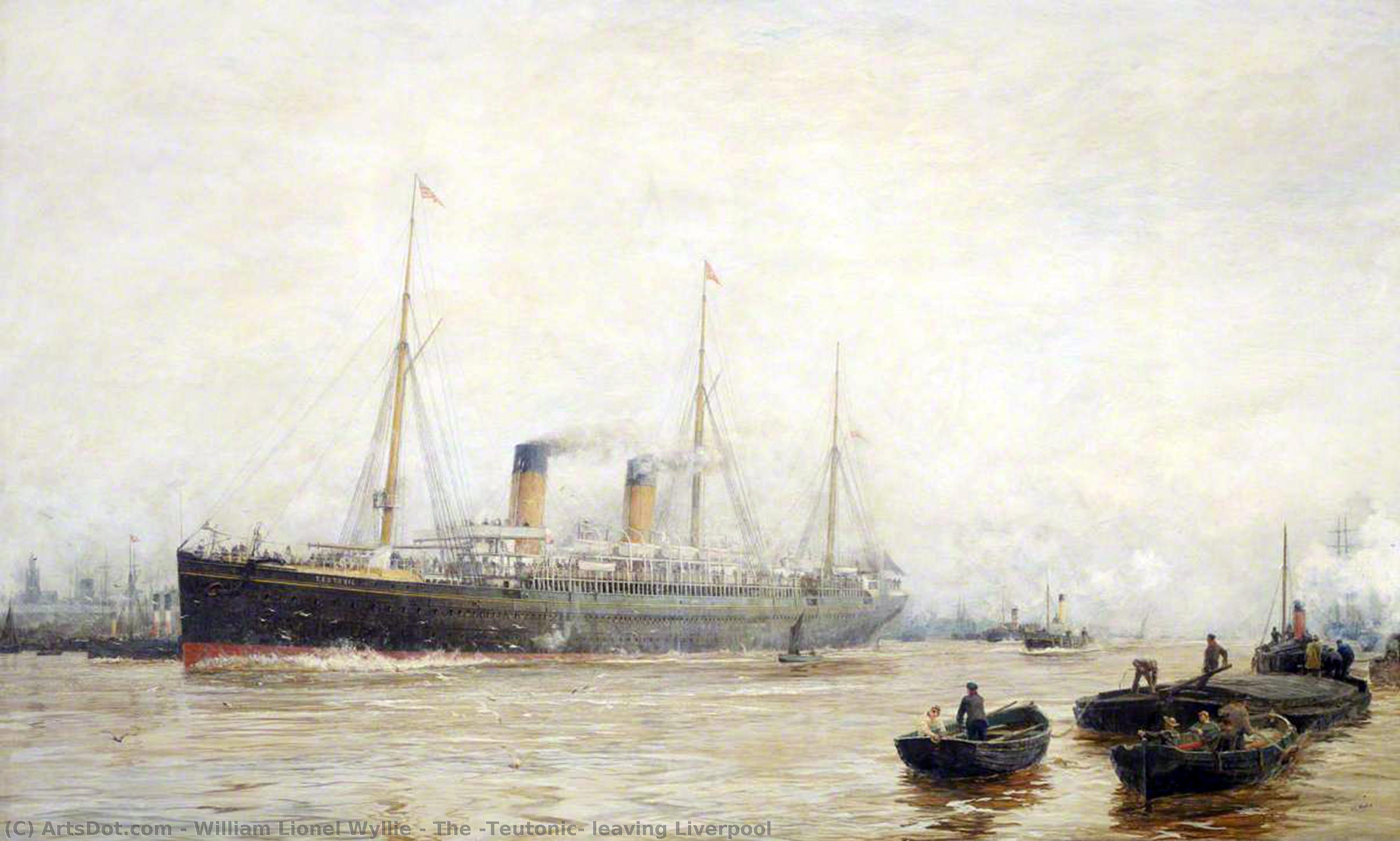 The 'teutonic' Leaving Liverpool — William Lionel Wyllie