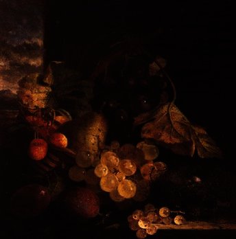 A Still Life With A Basket Of Fruit — Edward Ladell