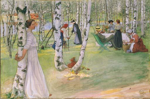 Breakfast In The Open (frukost I Det Gröna) — Carl Larsson