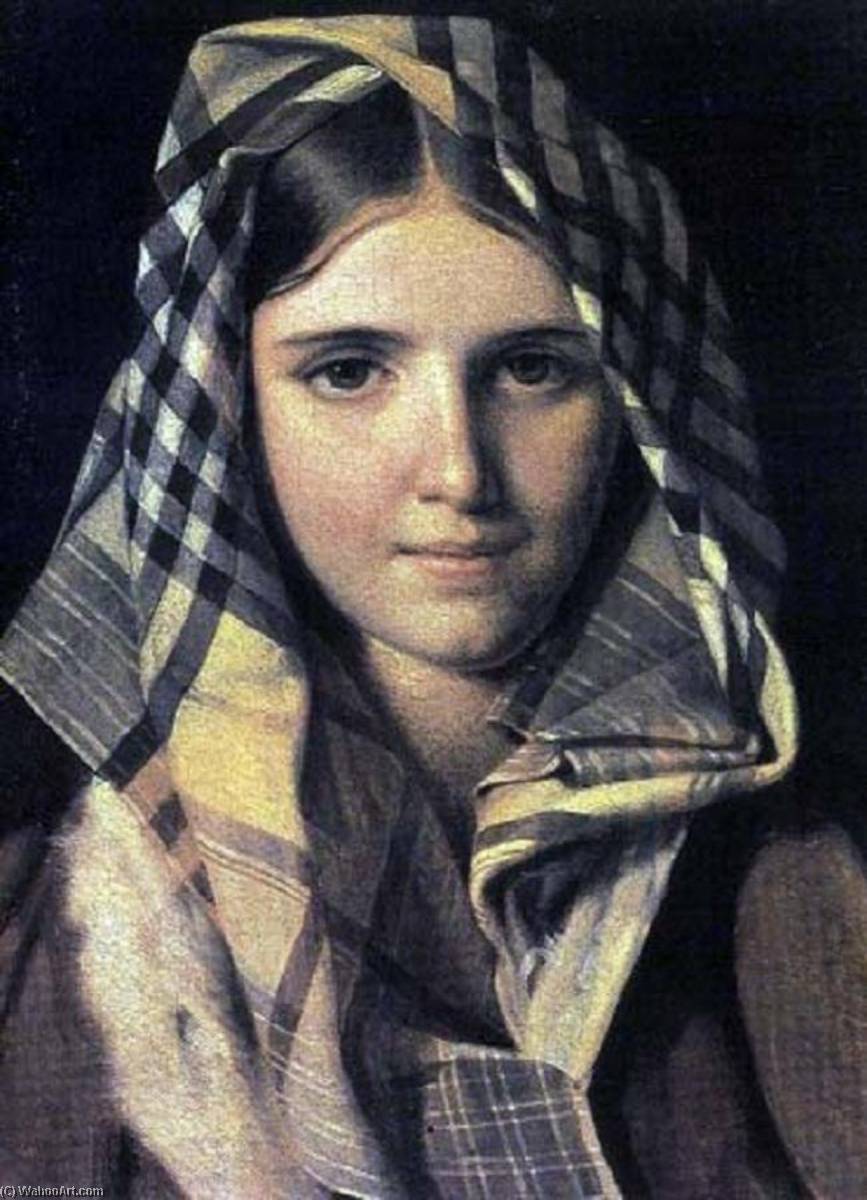 Girl In A Checkered Shawl — Alexei Venetsianov