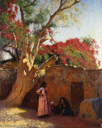 An Arab Family Outside A Village — Ludwig Deutsch