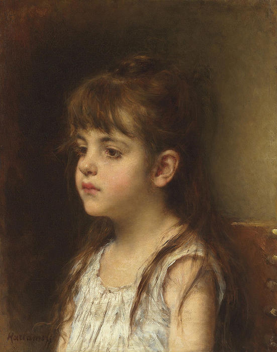 Portrait Of A Young Girl (10) — Alexei Alexeievich Harlamoff