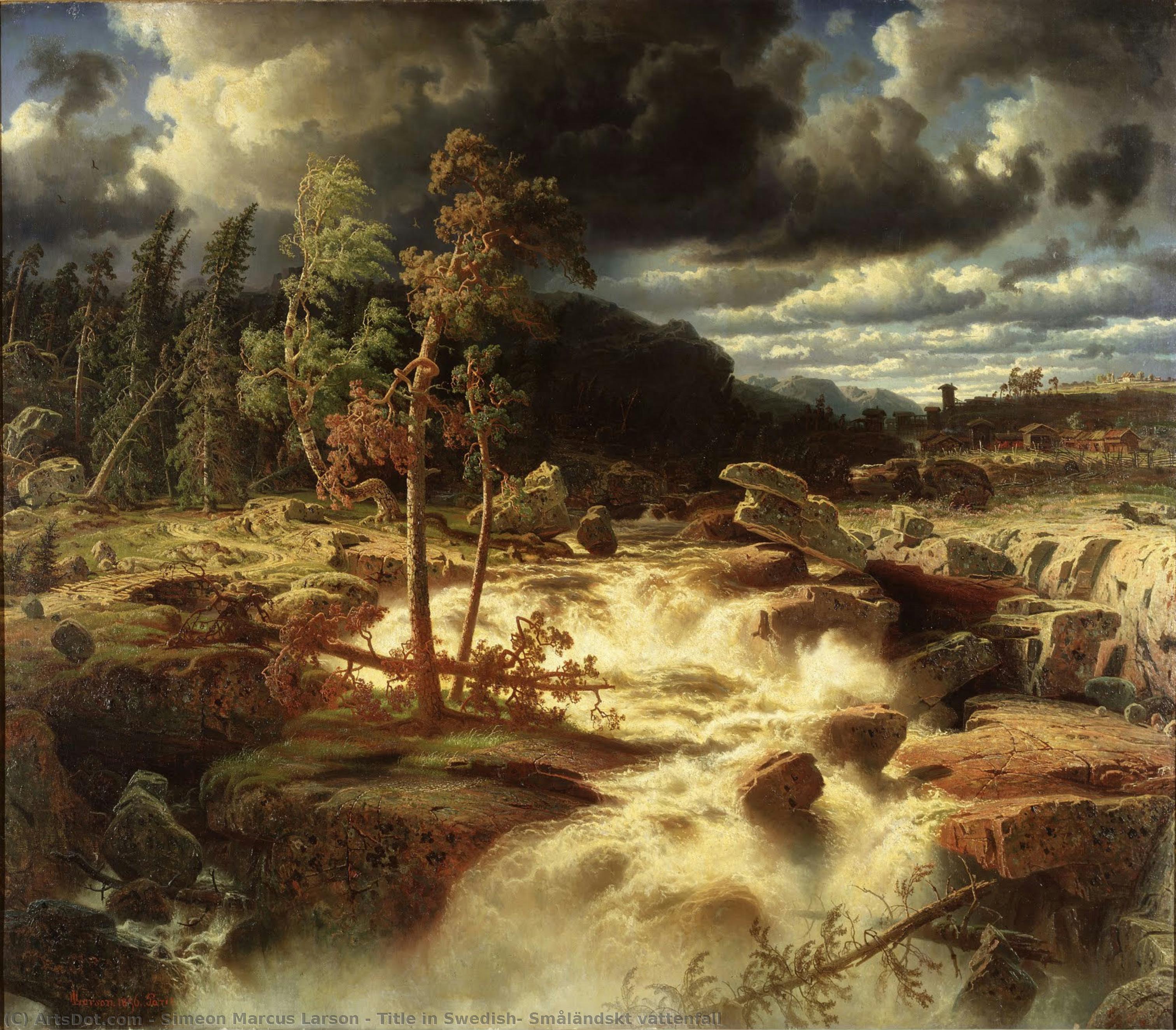 Title In Swedish: Småländskt Vattenfall — Simeon Marcus Larson