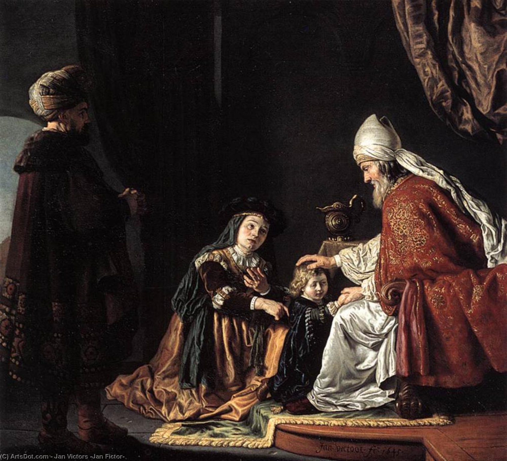 Hannah Giving Her Son Samuel To The Priest — Jan Viktor