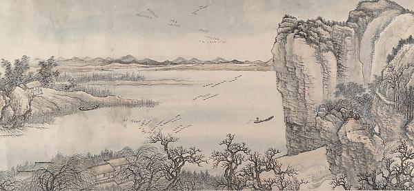 清 王翬 倣巨然燕文貴山水圖 卷 Landscape In The Style Of Juran And Yan Wengui — Wang Hui