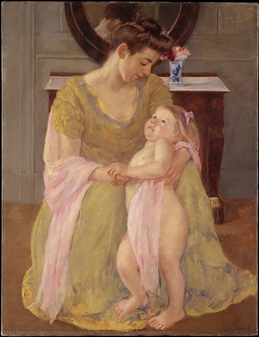 Mother And Child With A Rose Scarf — Mary Stevenson Cassatt