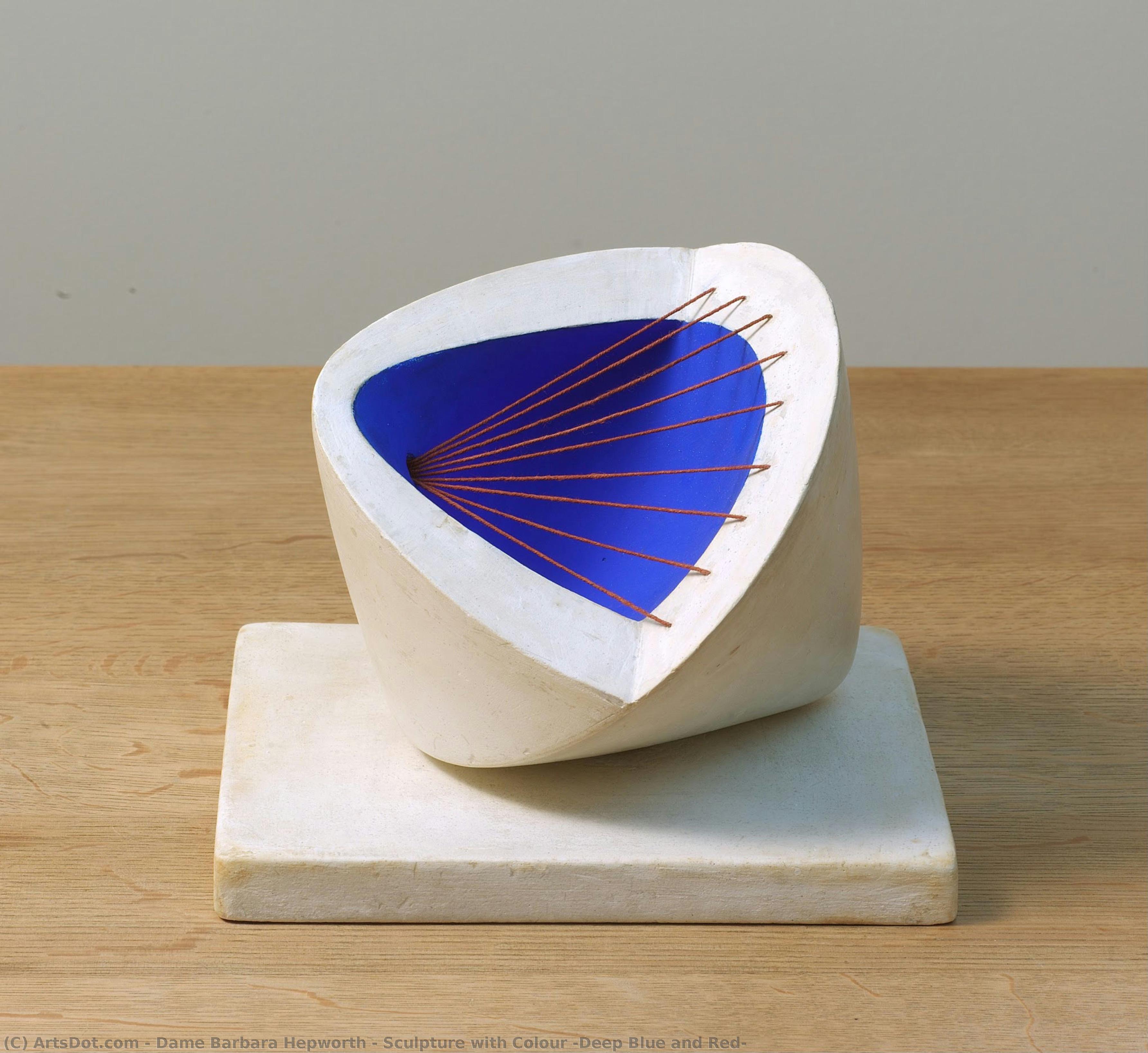 Sculpture With Colour (deep Blue And Red) — Barbara Hepworth