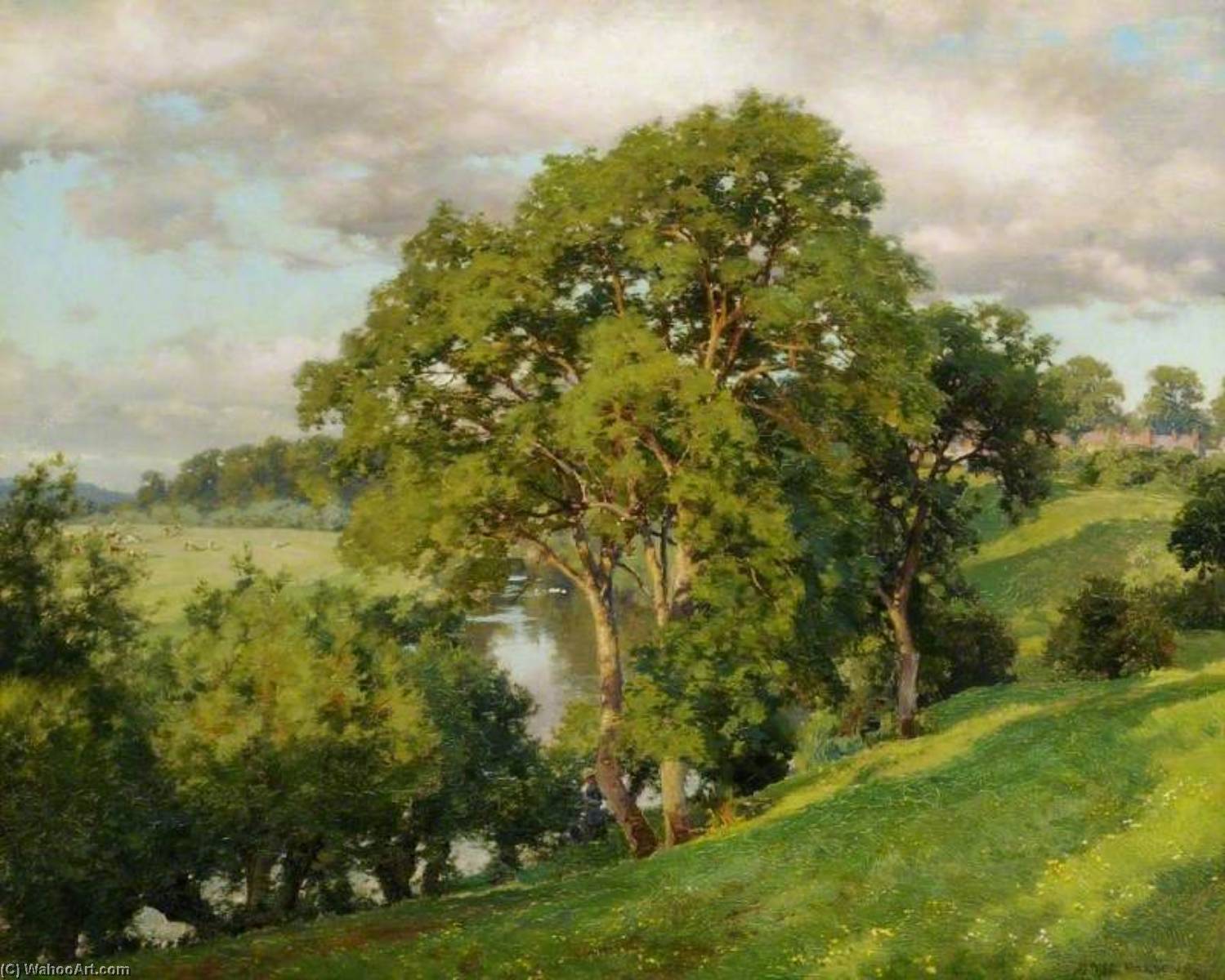 Ash Trees At Cropthorne, Worcestershire — Alfred William Parsons