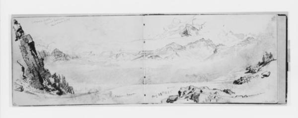Volcanic Peak Between Two Banks Of Fog — William Trost Richards