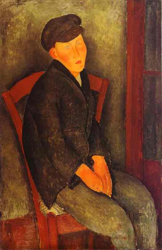 Seated Boy With Cap — Модильяни